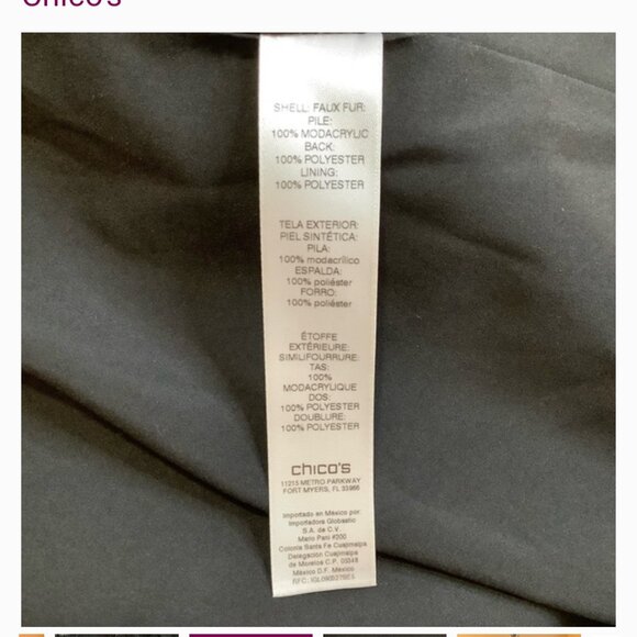 CHICO'S Leopard Faux Fur Cropped Jacket Size L - Picture 9 of 12